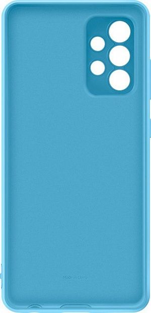 Чехол-накладка Silicone Cover для Samsung A52 (синий) фото 5