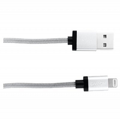 Canyon CNS-MFIC3DG USB - Lightning MFI (темно-серый) фото 1