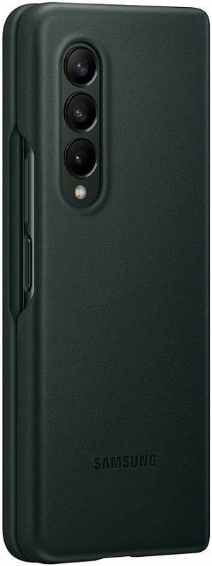 Leather Cover для Samsung Z Fold3 (темно-зеленый) фото 3