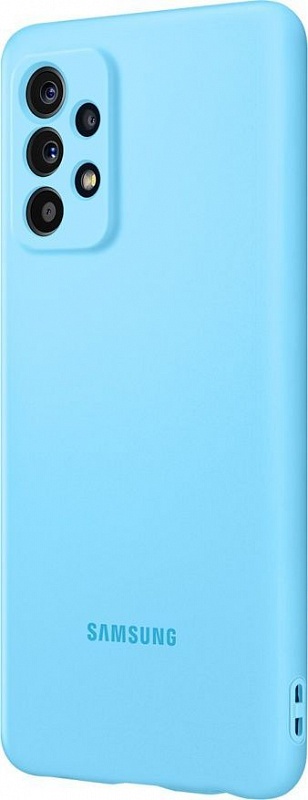 Чехол-накладка Silicone Cover для Samsung A52 (синий) фото 1