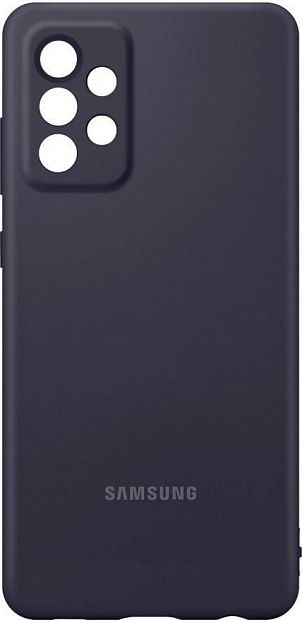 Чехол-накладка Silicone Cover для Samsung A72 (черный) фото 4