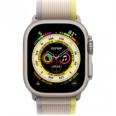 Apple Watch Ultra M/L + скретч-карта (желтый/бежевый) фото 1