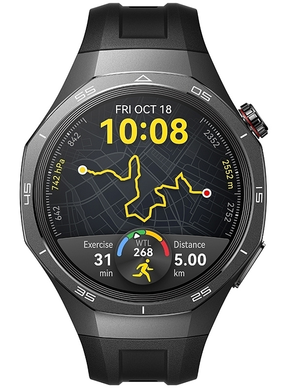 Huawei Watch GT 5 Pro 46 мм, фторэластомер (черный) фото 2 Huawei Watch GT 5 Pro 46 мм, фторэластомер (черный) фото 2