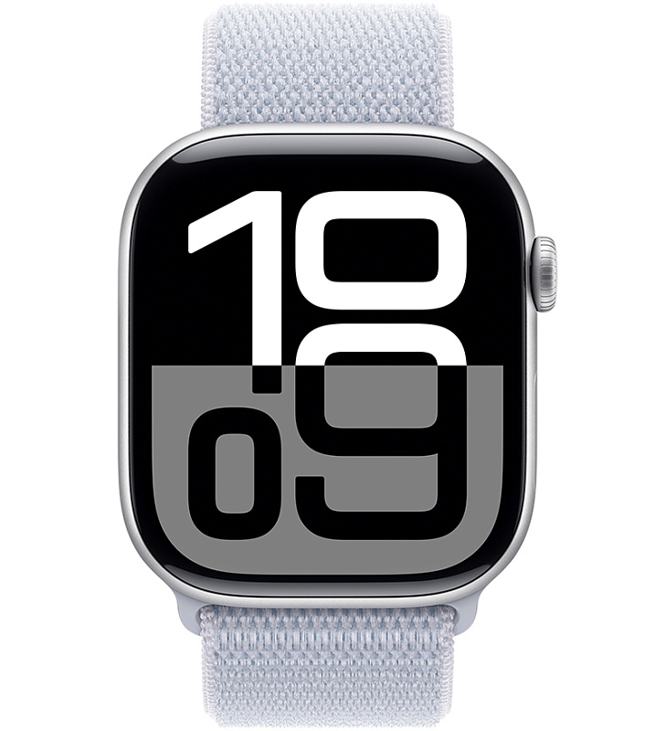 Apple Watch Series 10 46 мм (серебро/голубой нейлон) фото 1 Apple Watch Series 10 46 мм (серебро/голубой нейлон) фото 1