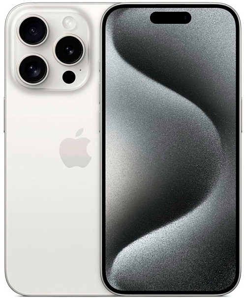 Apple iPhone 15 Pro 128GB, SIM+eSIM (белый титан) Apple iPhone 15 Pro 128GB, SIM+eSIM (белый титан)
