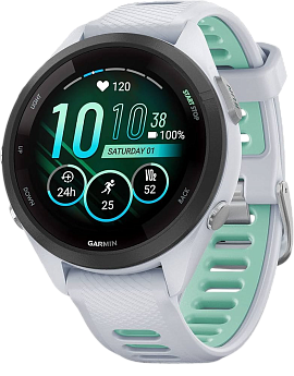 Garmin Forerunner 265S 42 мм (белый корпус/бело-мятный ремешок)