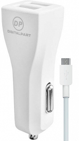 Digitalpart CC-231 с кабелем MicroUSB (белый)