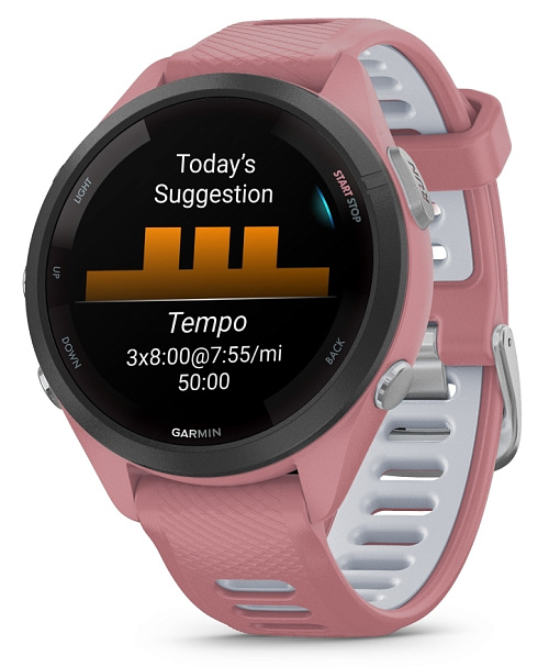 Garmin Forerunner 265S 42 мм (пудровый корпус/пудрово-серый ремешок)