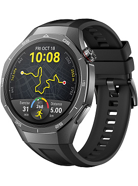 Huawei Watch GT 5 Pro 46 мм, фторэластомер (черный)