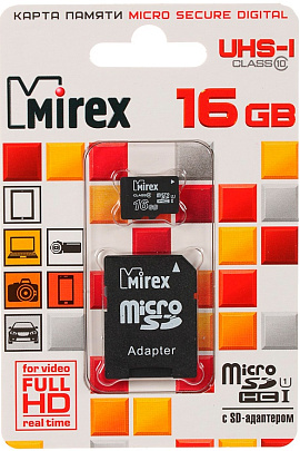 Karta Pamyati Microsdhc Mirex 16 Gb Uhs I