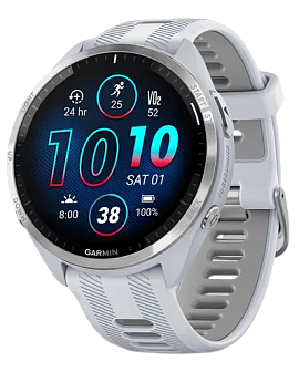 Garmin Forerunner 965 47 мм (белый корпус/бело-серый ремешок)