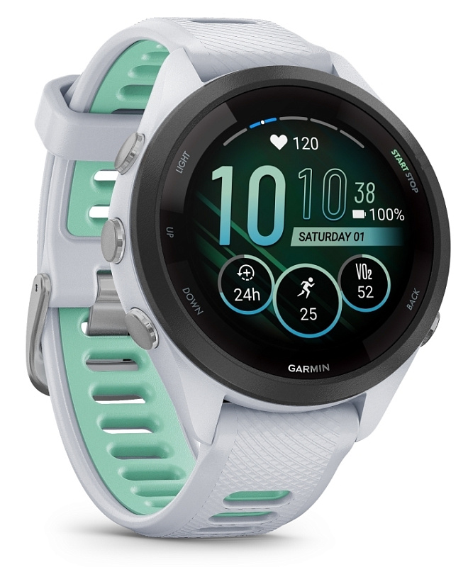 Garmin Forerunner 265S 42 мм (белый корпус/бело-мятный ремешок) фото 2