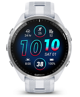 Garmin Forerunner 965 47 мм (белый корпус/бело-серый ремешок)