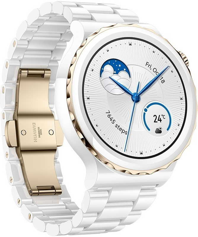Huawei Watch GT 3 Pro 43 мм белый/керамика фото 1 Huawei Watch GT 3 Pro 43 мм белый/керамика фото 1