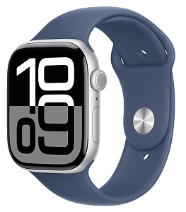 Apple Watch Series 10 42 мм (серебро/синий)