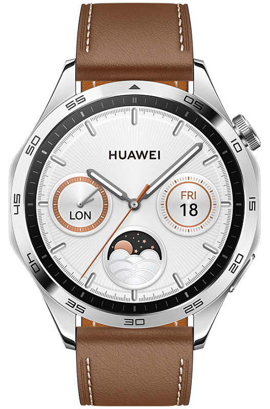 Huawei Watch GT 4 46 мм кожа (коричневый) фото 2 Huawei Watch GT 4 46 мм кожа (коричневый) фото 2