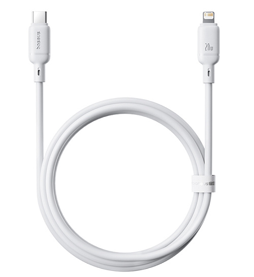 Baseus Silky Series Fast Charging Cable Type-C - Lighting 20W 1м (белый)