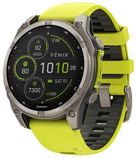 Garmin Fenix 8 AMOLED Sapphire Solar 51 мм (карбоновый корпус/черно-серый ремешок)