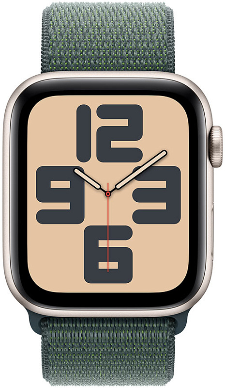 Apple Watch SE 2024 44 мм (сияющая звезда / зеленый нейлон) фото 1 Apple Watch SE 2024 44 мм (сияющая звезда / зеленый нейлон) фото 1