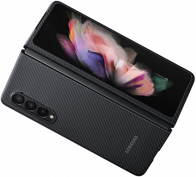 Silicone Cover для Samsung Z Fold3 (черный) фото 8