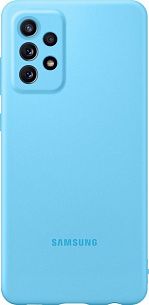 Чехол-накладка Silicone Cover для Samsung A72 (синий)