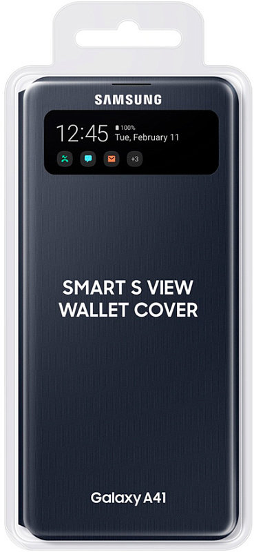 Чехол-книжка S View Wallet Cover для Samsung A41 (черный) фото 2 Чехол-книжка S View Wallet Cover для Samsung A41 (черный) фото 2