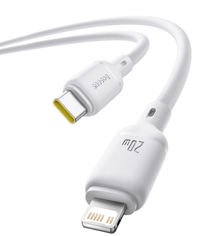 Baseus Silky Series Fast Charging Cable Type-C - Lighting 20W 1м (белый) фото 2