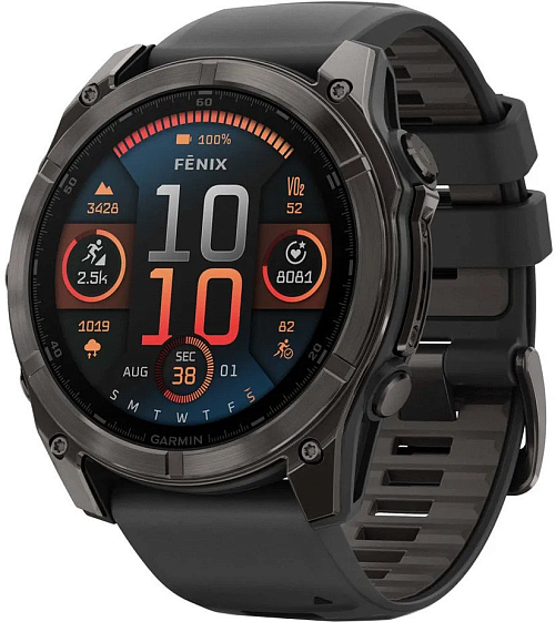 Garmin Fenix 8 AMOLED 51 мм (черный корпус/черный ремешок)