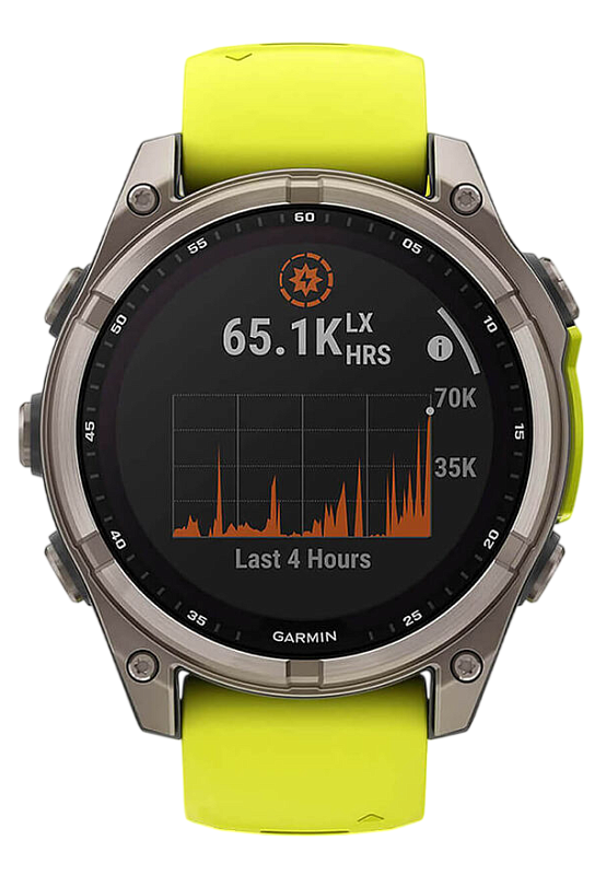 Garmin Fenix 8 AMOLED Sapphire Solar 51 мм (титановый корпус/неоново-серый ремешок) фото 1 Garmin Fenix 8 AMOLED Sapphire Solar 51 мм (титановый корпус/неоново-серый ремешок) фото 1