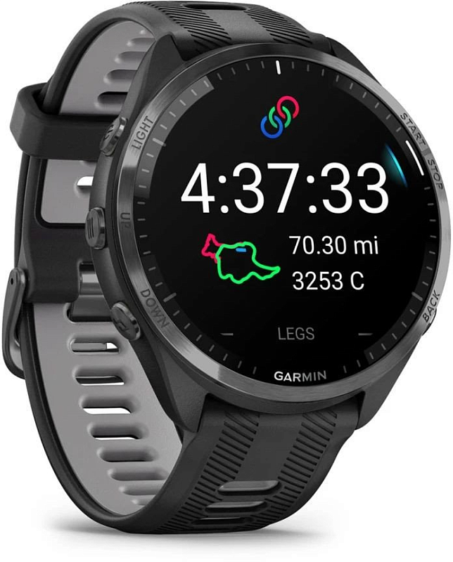 Garmin Forerunner 965 47 мм (черный корпус/черно-серый ремешок) фото 3 Garmin Forerunner 965 47 мм (черный корпус/черно-серый ремешок) фото 3
