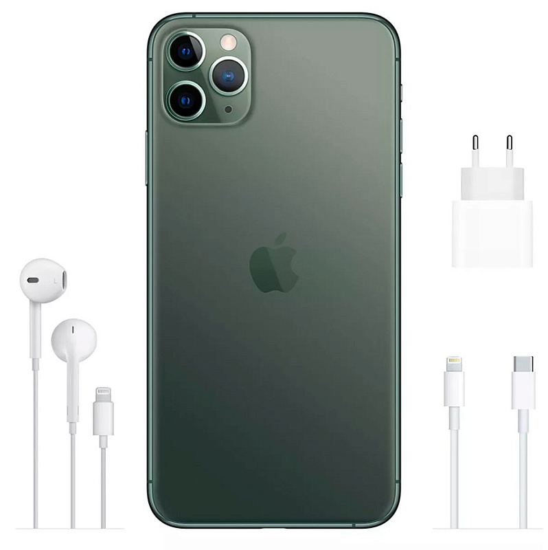 Смартфон Apple iPhone 11 Pro Max 64GB (темно-зеленый) фото 3