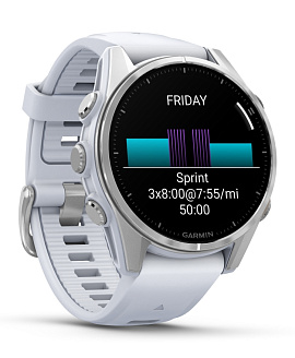Garmin Fenix 8 AMOLED 43 мм (белый корпус/белый ремешок)