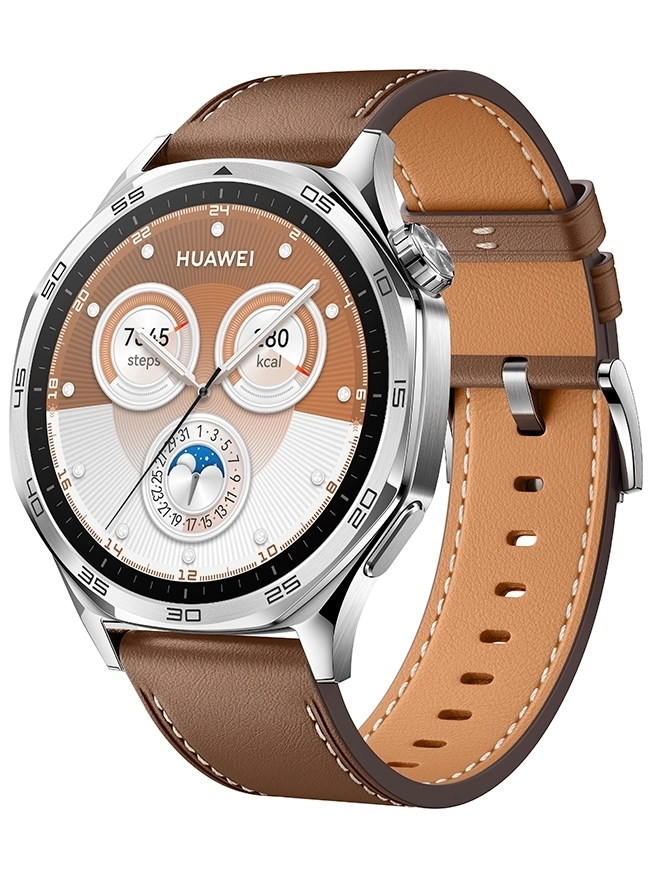 Huawei Watch GT 5 46 мм, кожа (коричневый)