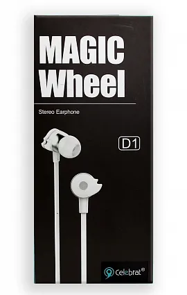 Наушники-гарнитура Celebrat magic wheel D1 (белые)