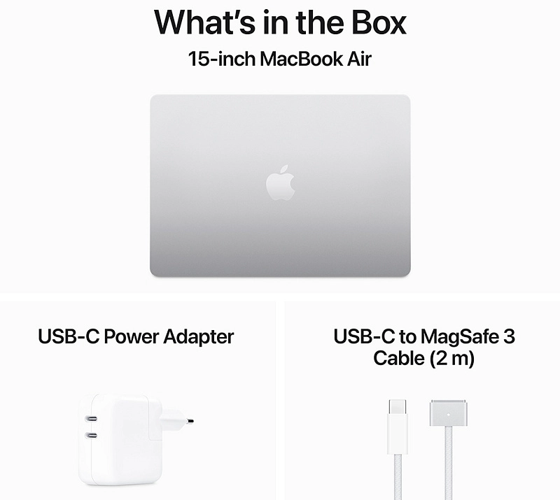 Apple Macbook Air 15" M3 2024 (MRYP3) 8/256GB (серебристый) фото 4 Apple Macbook Air 15" M3 2024 (MRYP3) 8/256GB (серебристый) фото 4