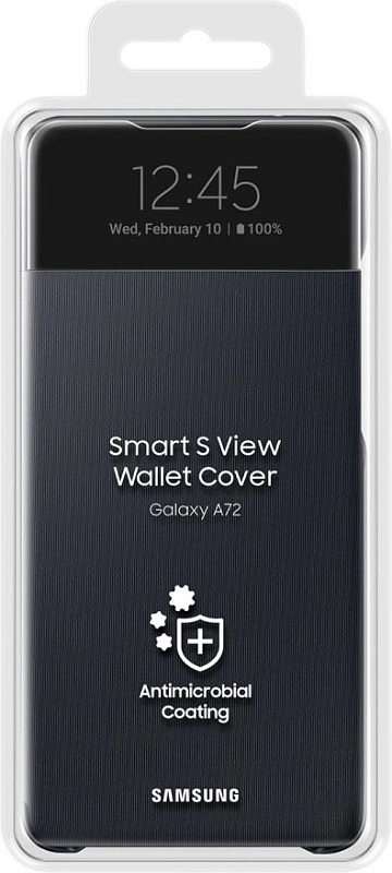 Чехол-книжка S View Wallet Cover для Samsung A72 (черный) фото 4 Чехол-книжка S View Wallet Cover для Samsung A72 (черный) фото 4