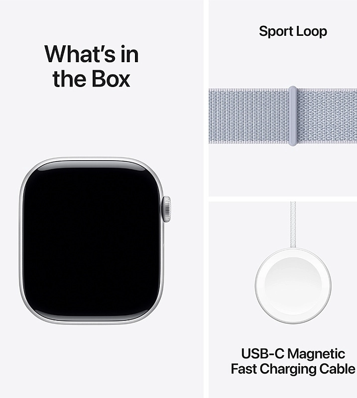 Apple Watch Series 10 46 мм (серебро/голубой нейлон) фото 2 Apple Watch Series 10 46 мм (серебро/голубой нейлон) фото 2