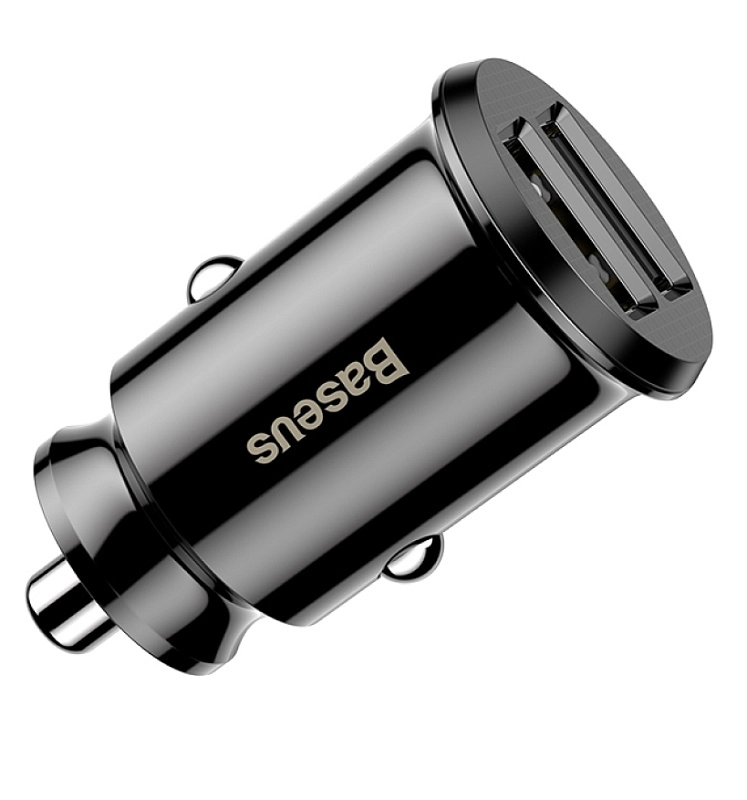 Baseus Grain Car Charger Dual USB 3.1A (черный) фото 1