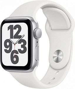 Apple Watch SE 40 мм (серебро / белый)