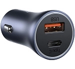 Baseus Golden Contactor Pro Car Charger Type-С + USB 40W (серый) фото 2