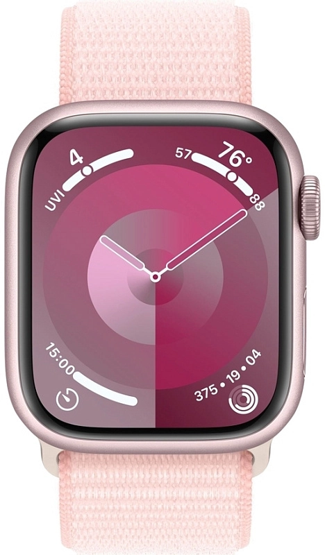 Apple Watch Series 9 41 мм нейлоновый ремешок (розовый) фото 1 Apple Watch Series 9 41 мм нейлоновый ремешок (розовый) фото 1