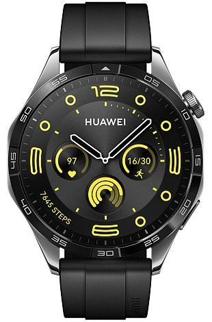 Huawei Watch GT 4 46 мм фторэластомер (черный) фото 2