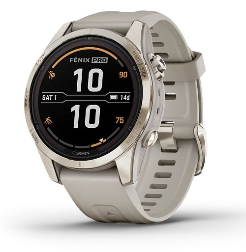 Garmin Fenix 7S Pro Sapphire Solar 42 мм (бежевый корпус/песочный ремешок) Garmin Fenix 7S Pro Sapphire Solar 42 мм (бежевый корпус/песочный ремешок)