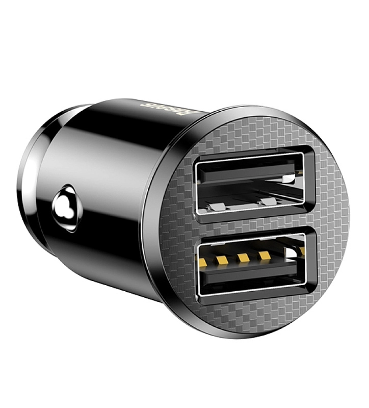 Baseus Grain Car Charger Dual USB 3.1A (черный) фото 2