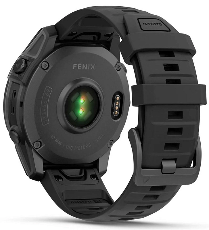 Garmin Fenix E AMOLED Sapphire 47 мм темно (серый/черный ремешок) фото 2