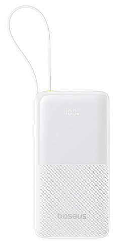 Baseus Bipow 2 Digital Display Power Bank 20000mah 20W (белый)