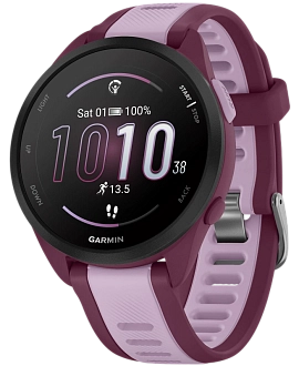 Garmin Forerunner 165 Music 43 мм (ягодный корпус/сиреневый ремешок)