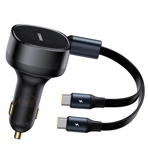 Baseus Enjoyment Retractable Dual C 33W (черный)