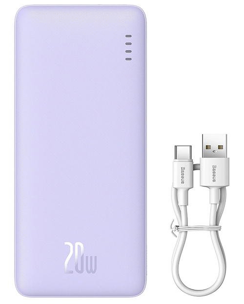 Baseus Airpow Power Bank 20000mAh 20W с кабелем USB-C (пурпурный) Baseus Airpow Power Bank 20000mAh 20W с кабелем USB-C (пурпурный)