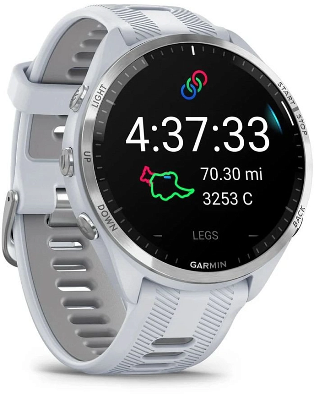 Garmin Forerunner 965 47 мм (белый корпус/бело-серый ремешок) фото 4 Garmin Forerunner 965 47 мм (белый корпус/бело-серый ремешок) фото 4
